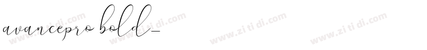 avancepro bold字体转换